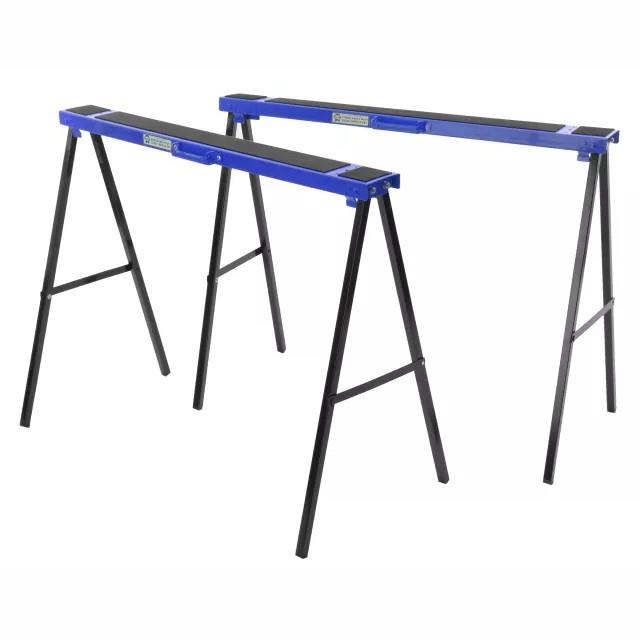 Faithfull TRESTLES Folding Steel Trestles; Slip Resistant Top Surface; (Twin Pack)