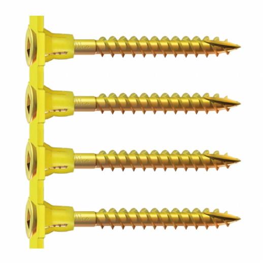 Timco 00055COLLF Collated Flooring Screws; SQ2 Drive; 4.2 x 55mm; Box (1000); Zinc And Yellow Passivated (ZYP)