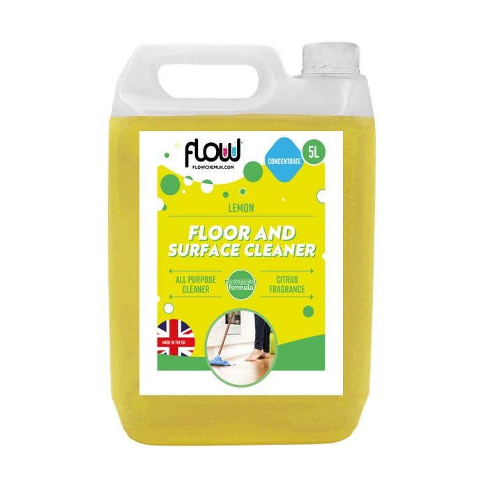 Flowchem Floor And Surface Cleaner; Lemon; 5 Litre Concentrate