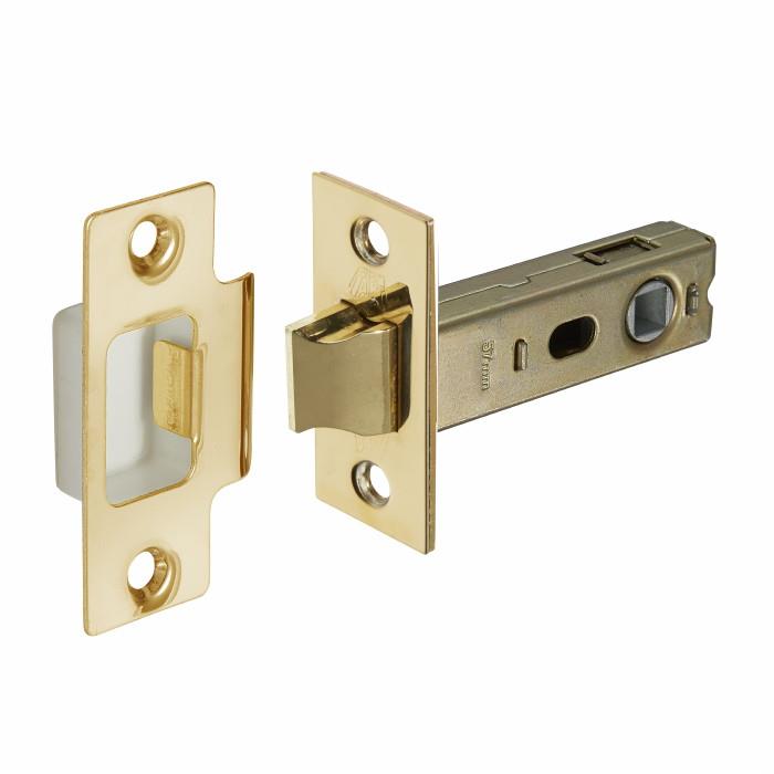 Fortessa FTLB-B76 Bolt Through Tubular Mortice Latch; 8mm Follower; Polished Brassed (PB); 75mm (3");