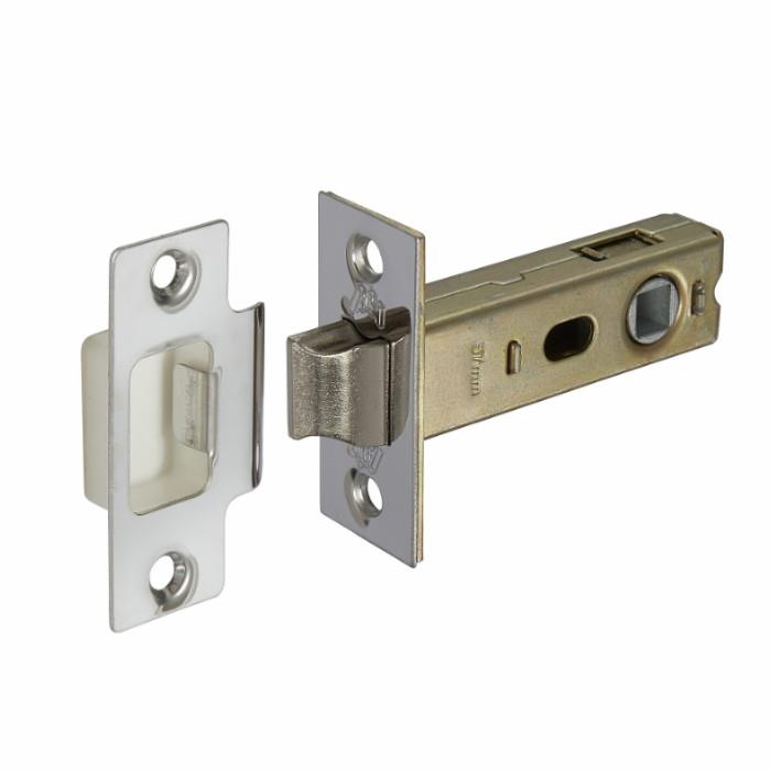 Fortessa FTLB-C76 Bolt Through Tubular Mortice Latch; 8mm Follower; Polished Stainless Steel (PSS); 75mm (3")