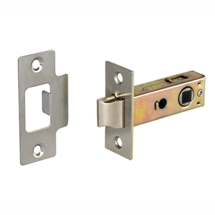 Fortessa FTLB-S64 Bolt Through Tubular Mortice Latch; 8mm Follower; Satin Stainless Steel (SSS); 64mm (2 1/2