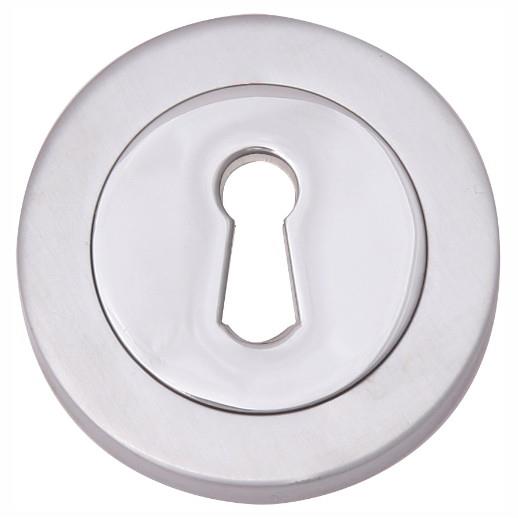 Fortessa FESC-PC Standard Keyhole Escutcheon; 52 x 10mm; Polished Chrome Plated (CP)