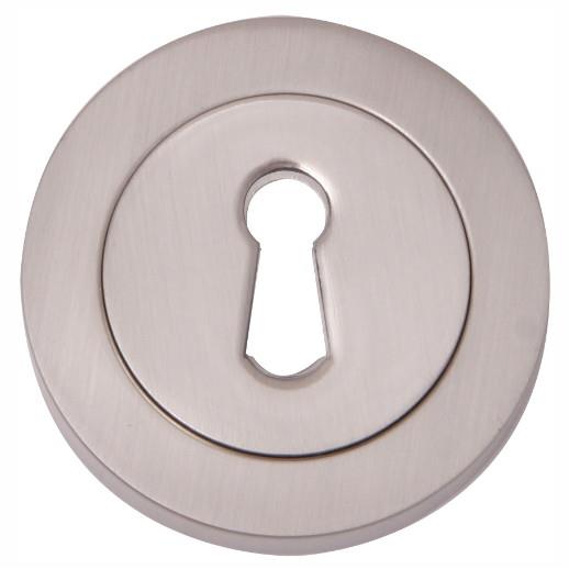 Fortessa FESC-SN Standard Keyhole Escutcheon; 52 x 10mm; Satin Nickel Plated (SNP)