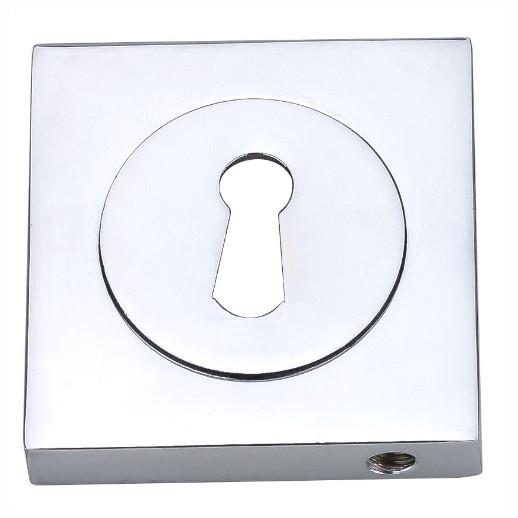 Fortessa FSESC-PC Square Key Escutcheon; Polished Chrome Plated (CP)