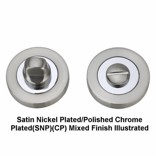 Fortessa FWCTT-SPC Thumb Turn And Release; Satin Chrome Plated/Polished Chrome Plated (SCP)(CP) Mixed Finish