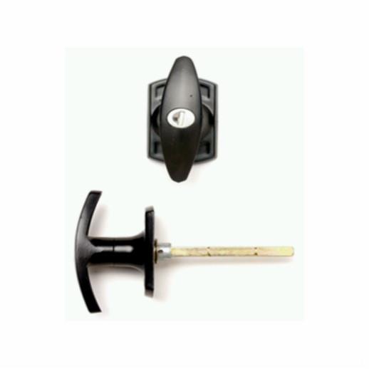 Locking 'T' Handle; 76mm Spindle; Black (BK)