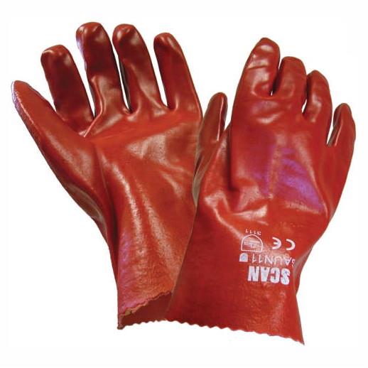 Scan PVC Gauntlets; Red (RD); 275mm (11
