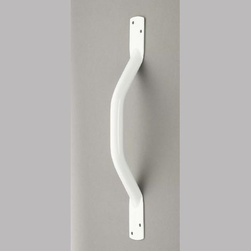 Plastic Coated Flat Fix Grab Rail; White (WH); 450 x 25mm