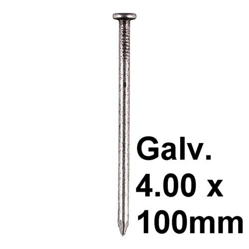 Round Wire Nail; Plain Head; Galvanised (GALV); 100 x 4.00; 25 kg Box