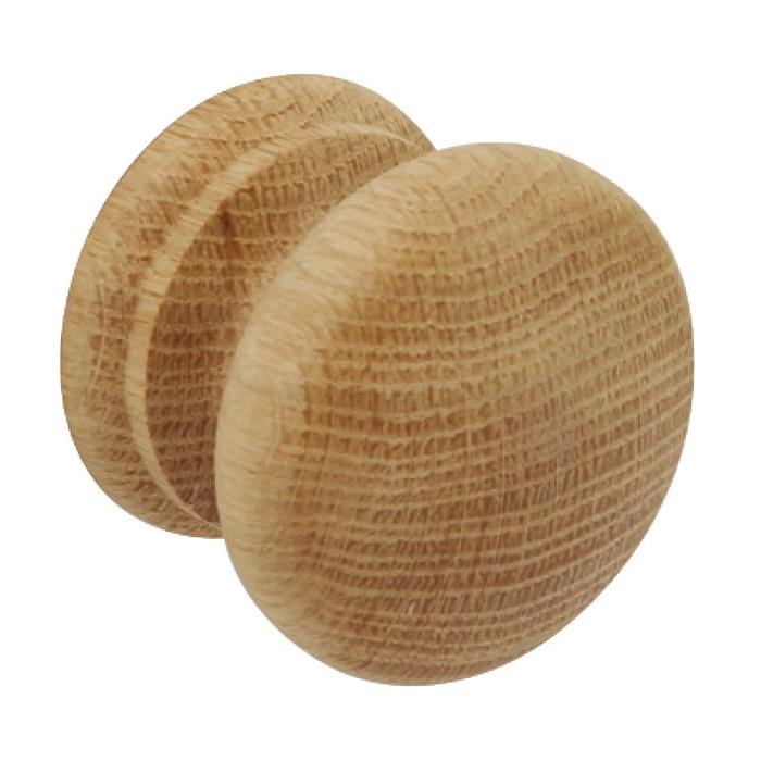 Hafele 195.77.401 Cupboard Knob; 34mm; Unfinished Oak (OK)