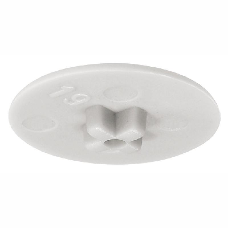 Hafele 262.24.760 Minifix 15 Cover Cap; 17mm Diameter; White (WH)