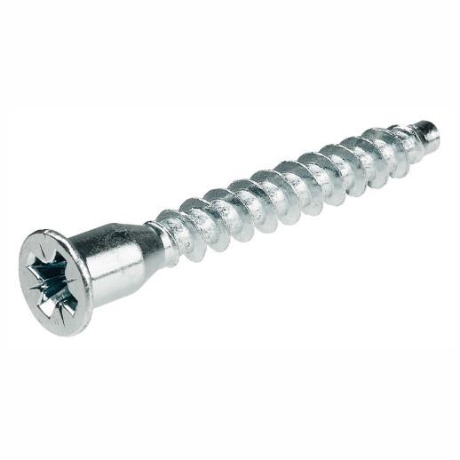 Hafele 264.37.098 Confirmat One-Piece Connector Screw; 8mm Diameter Head; Galvanised (GALV); Size 2; 4.0 mm Hole; D5 x 38mm