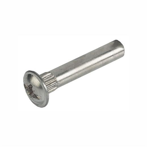 Hafele 267.01.715 Threaded Sleeve; M4 x 27mm; Nickel Plated (NP); Fixture Thickness 28-36mm