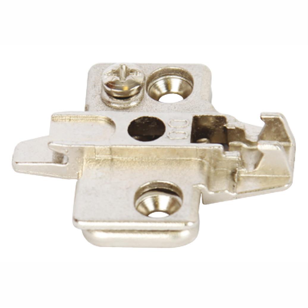 Hafele 322.86.750 Concealed Hinge Mounting Plate; Clip On; Nickel Plated (NP)