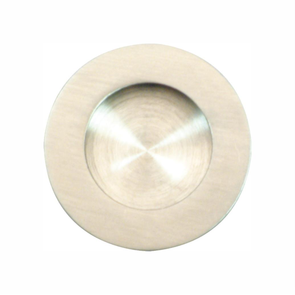 Hafele 902.00.520 Flush Pull Inset Handle; 65mm Diameter; Satin Stainless Steel (SSS)