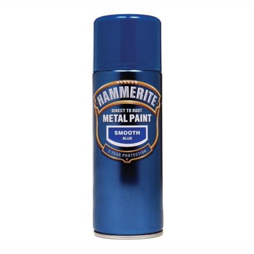 Hammerite Direct To Rust Spray Smooth Finish; Blue (BL); 400ml