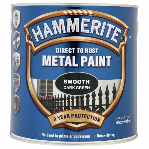 Hammerite Direct To Rust Smooth Finish; Dark Green (DGN); 250ml