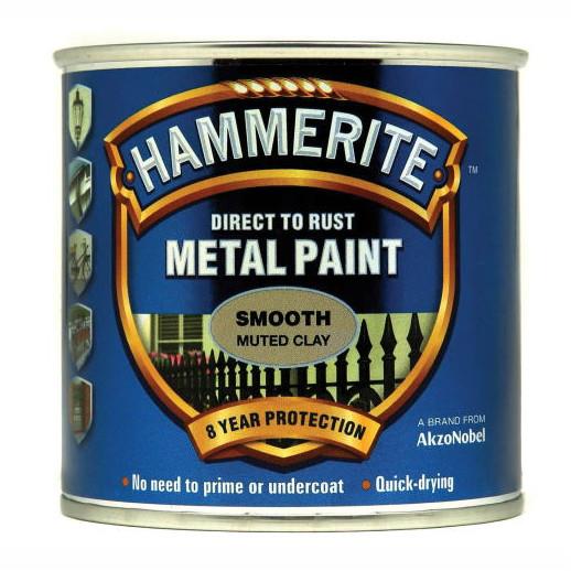 Hammerite Direct To Rust Smooth Finish; Muted Clay (MC); 250ml