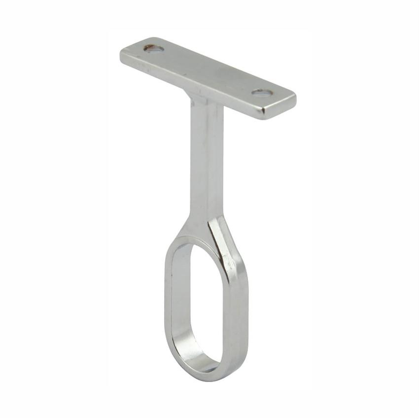 Oval Hanging Rail Centre Bracket; Chrome Plated (CP); 30 x 15mm