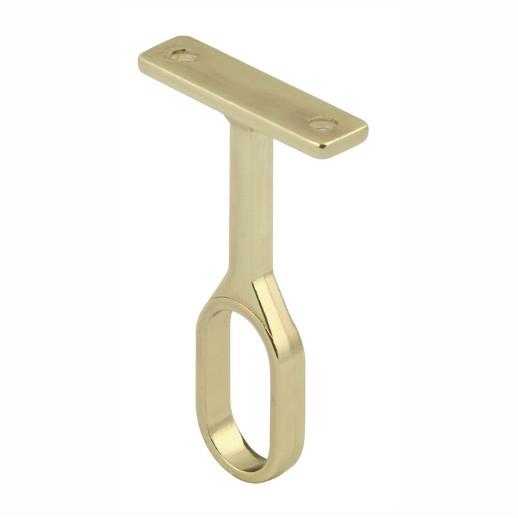 Oval Hanging Rail Centre Bracket; Electro Brassed (EB); 30 x 15mm