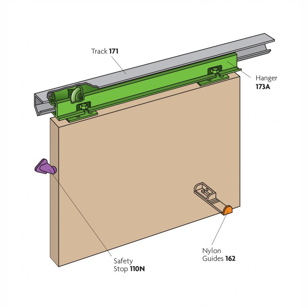 Henderson P9 Phantom Silent Sliding Door Gear; Maximum Door Weight 45kg; 610 - 915mm Door Widths; 30-50mm Door Thickness