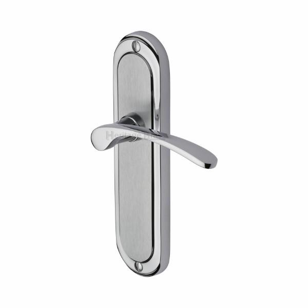 Heritage AMB6210-AP Ambassador Lever Handle Latch Set; Backplate 189 x 48mm (7 1/2