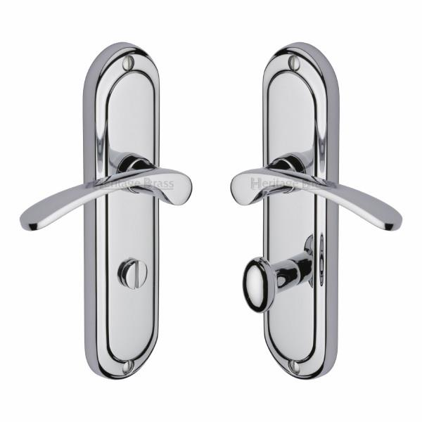 Heritage AMB6230-PC Ambassador Lever Handle Bathroom Set; Backplate 189 x 48mm (7 1/2