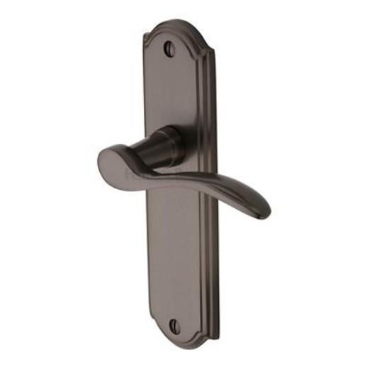 Heritage HOW1310-MBZ Howard Lever Handle Latch Set; 170 x 48 x 9mm Backplate; 109mm Lever; 53mm Projection; Matt Bronze (MBZ)