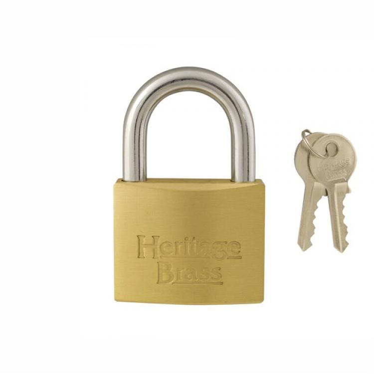 Heritage Brass PA60 60mm Brass Padlock; Double Locking; To Differ