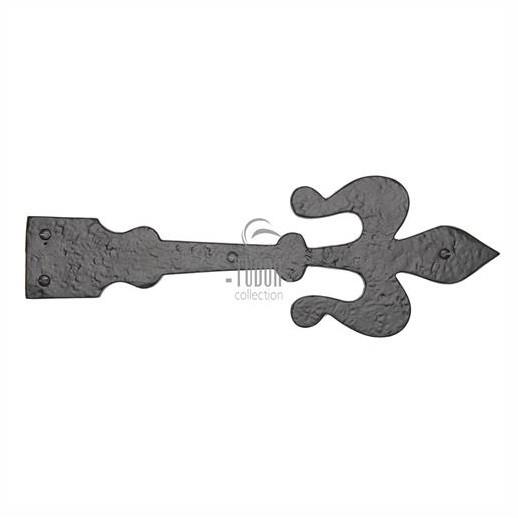 Heritage TC410 400 Dummy Strap Hinge Strap Hinge Front; Tudor Collection Antique Black (AB); 400mm (15 3/4