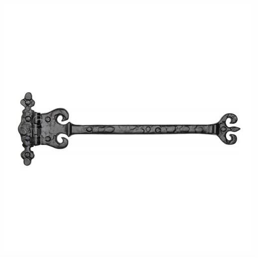 Heritage TC415 Ornate Coronate Hinges; Tudor Collection Antique Black (AB); 307mm (12 1/4