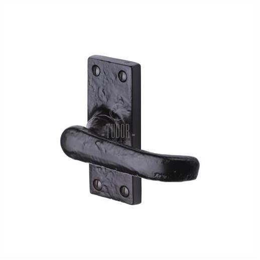 Heritage TC513 Windsor Lever Handle Latch Set; Tudor Collection Antique Black (AB); 100 x 42mm (4