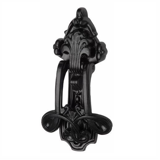 Heritage TC539 Ornate Door Knocker; Tudor Collection Antique Black (AB); 204 x 107mm (8