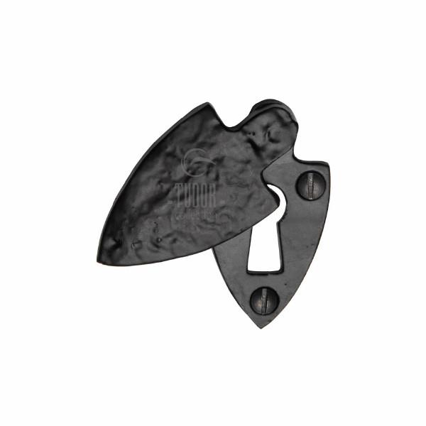 Heritage TC542 Covered Escutcheon; Tudor Collection; Antique Black (AB); 30 x 57mm (1 1/4