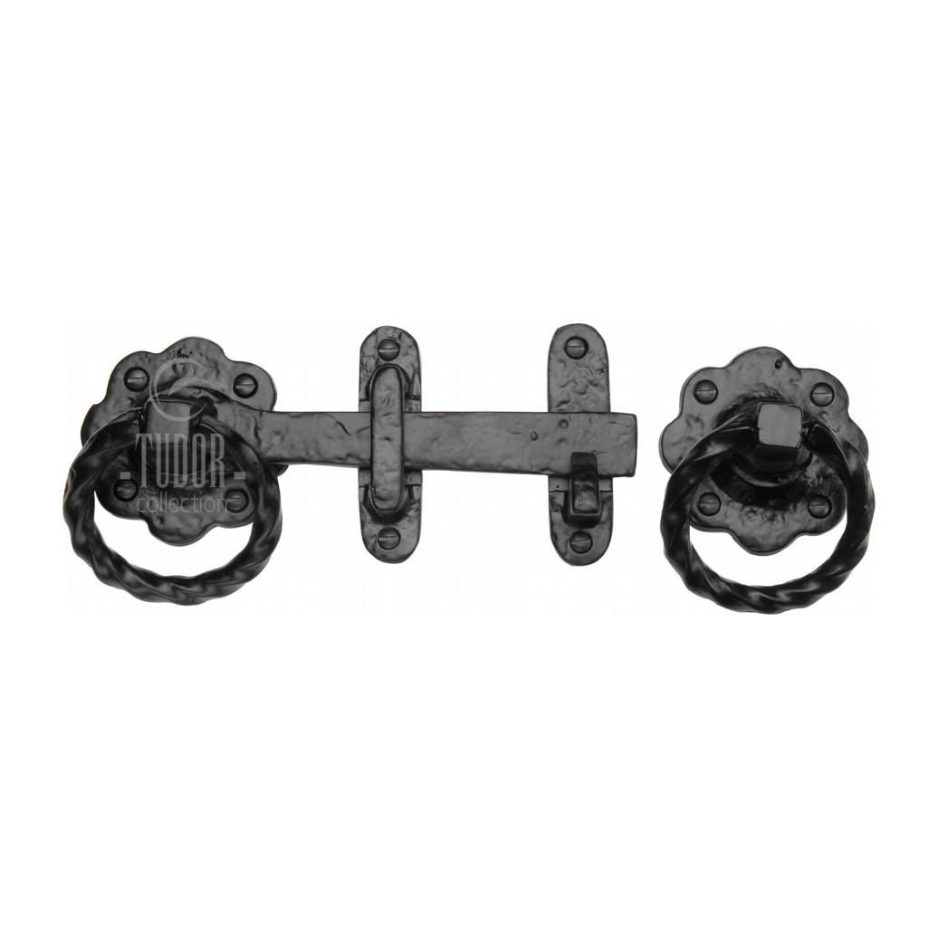 Heritage TC543 Ring Gate Latch; Tudor Collection Antique Black (AB); 152mm (6