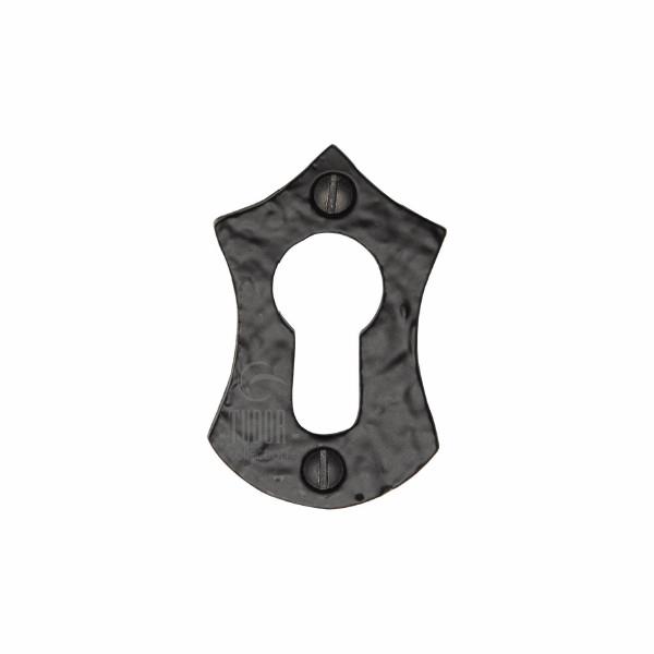 Heritage TC547 Euro Profile Escutcheon; Tudor Collection Antique Black (AB); 60mm (2 3/8