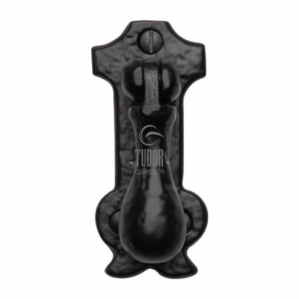 Heritage TC549 Cabinet Drop Pull On Plate; Tudor Collection Antique Black (AB); 80 x 35mm (3 1/4