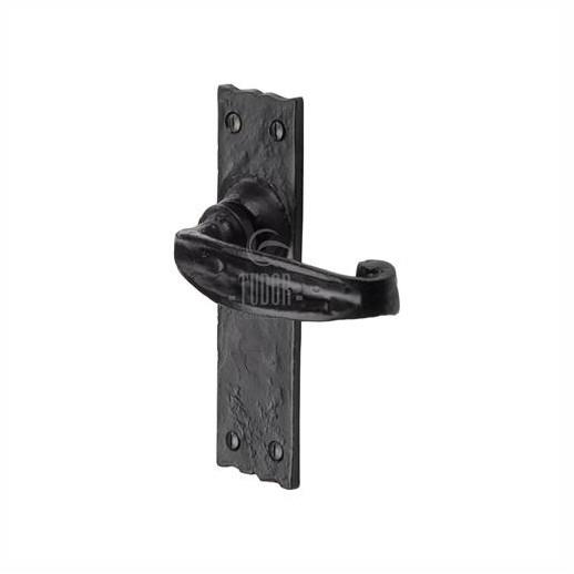 Heritage TC610 The Wellington Lever Latch Set; 146 x 39mm Back Plate; Tudor Collection Antique Black (AB)