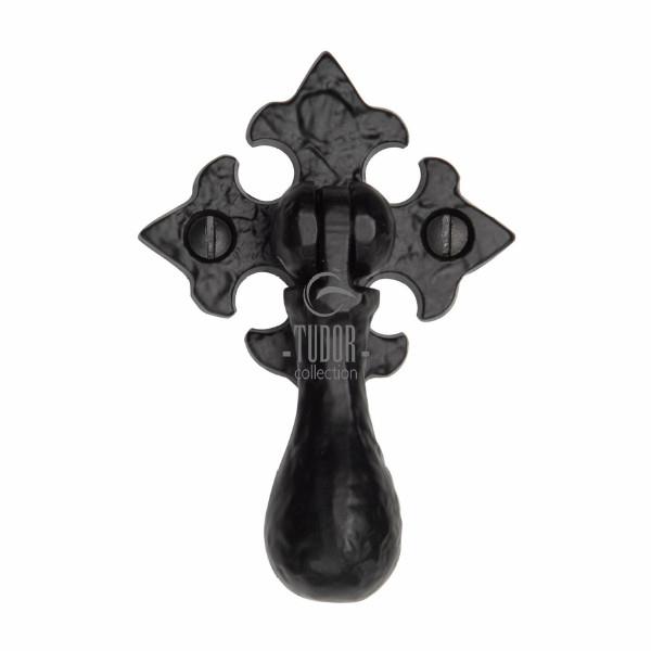 Heritage TC625 Cabinet Drop Pull; 85 x 56mm; Tudor Collection Antique Black (AB)