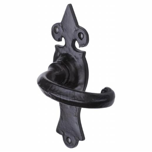 Heritage TC810 The Wroxeter Lever Latch Set; 168 x 51mm Back Plate; Tudor Collection Antique Black (AB)