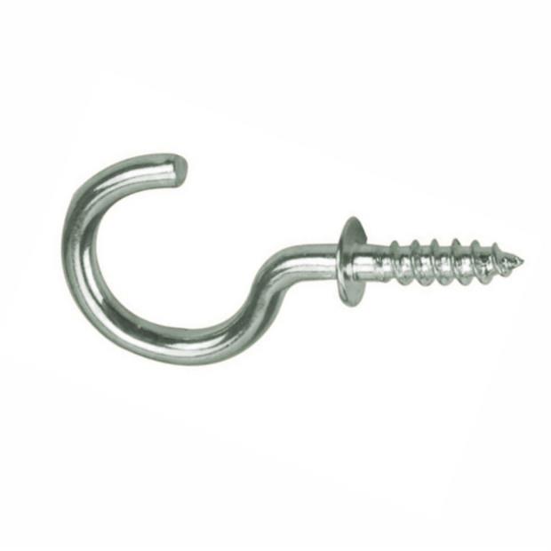 Shouldered Cup Hook; Zinc Plated (ZP); 20mm (3/4