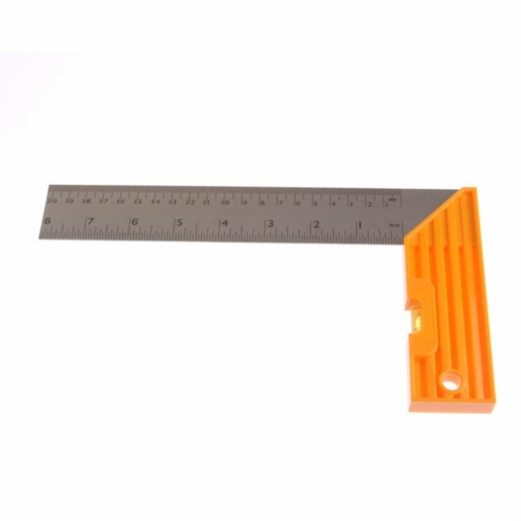 Hultafors 81ME Try & Mitre Square; Complete With Levelling Vial; 8" - 200mm