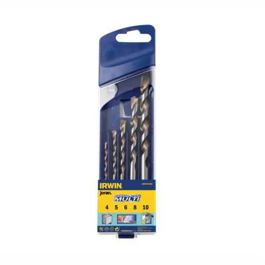 Irwin 10501938 Cordless Multi-Purpose Drill Bit Set; 5 Piece; 4.0; 5.0; 6.0; 8.0; 10.0mm