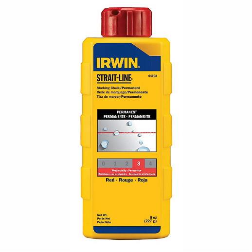 Irwin Strait-Line 64902 Chalk Line Refill Chalk; Red; 227 gm (8oz.)