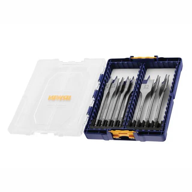 Irwin IW4041010 Blue Groove 4X Flat Bit Set; 8 Piece; 12.0 - 32.0mm