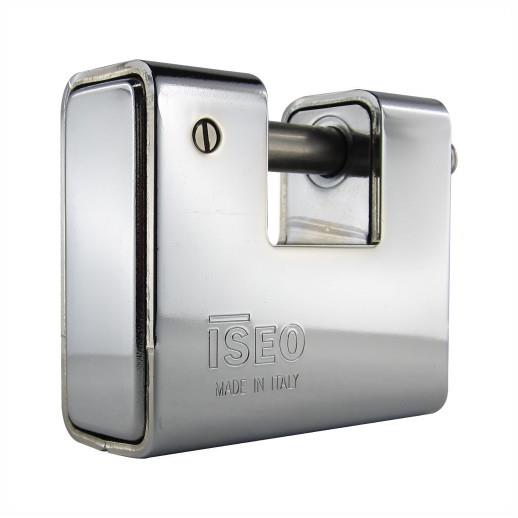 Iseo Boxer Rectangular Padlock; Steel; F5 5 Pin; 96mm; Complete With 3 Keys