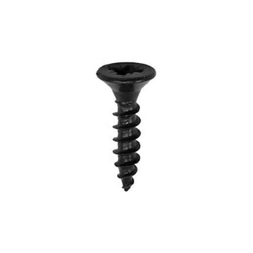 Multi-Purpose Classic Screw; Single Thread; Double Countersunk Pozi Wood Screw; Black Japanned (BK); 3.5 x 16mm