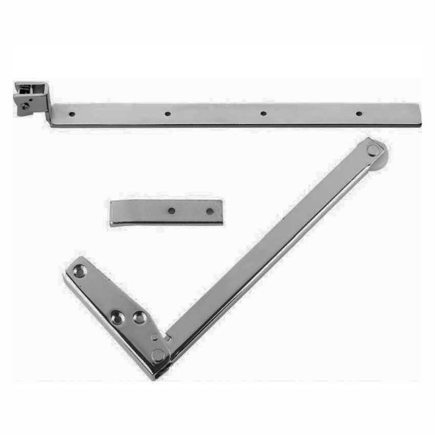 Jedo JDS10SN Overhead Door Selector; Arm Type; Complete With Rubbing Plate; Satin Nickel Plated (SNP)