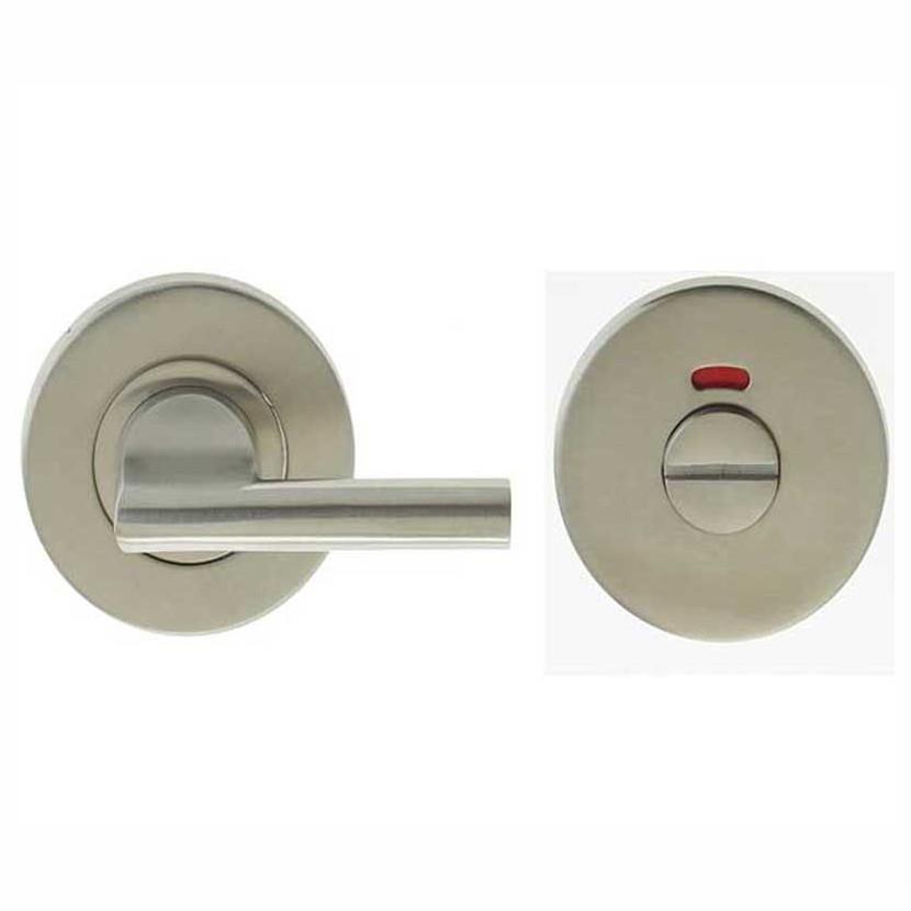 Jedo JSS354 Disabled Bathroom Turn & Release; 52mm x 5mm Rose; Satin Stainless Steel (SSS)